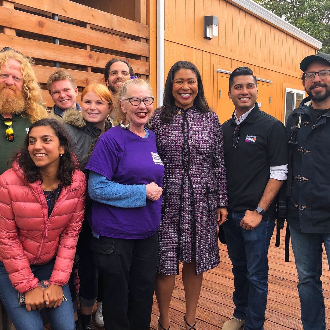 Mayor London Breed and community partners celebrate the opening of the Bryant Street Navigation Center