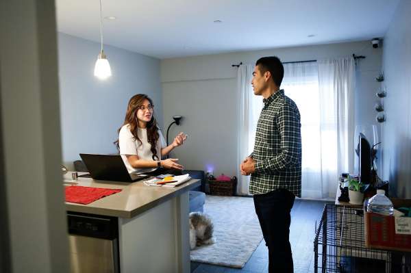 Tenant Alex Mercando lives in an accessory dwelling unit owned by Derek Flores in the Richmond District.