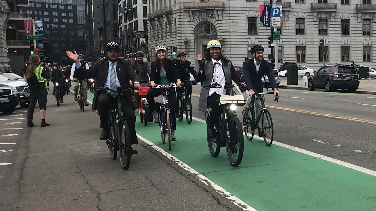 Mayor Breed at Bike to Work Day 2019