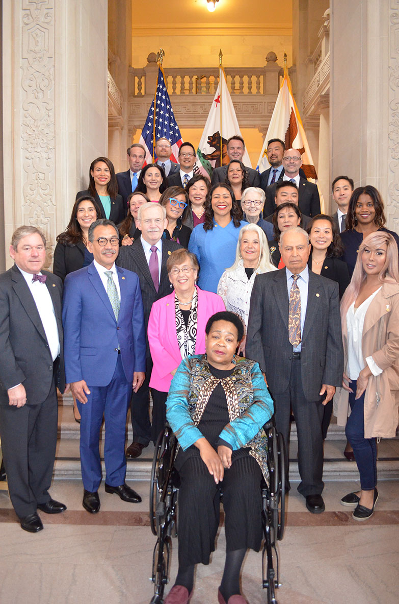 Commissioners sworn in on April 19, 2019 by Mayor London Breed