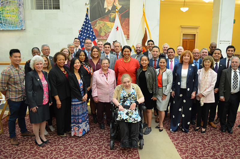 Some of the 84 commissioners that were ceremonially sworn in on September 6, 2019 by Mayor London Breed.