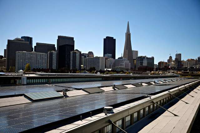 Exploratorium Solar Panels on Roof