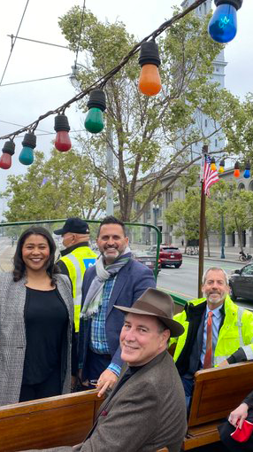 Mayor Breed on the Boat Tram