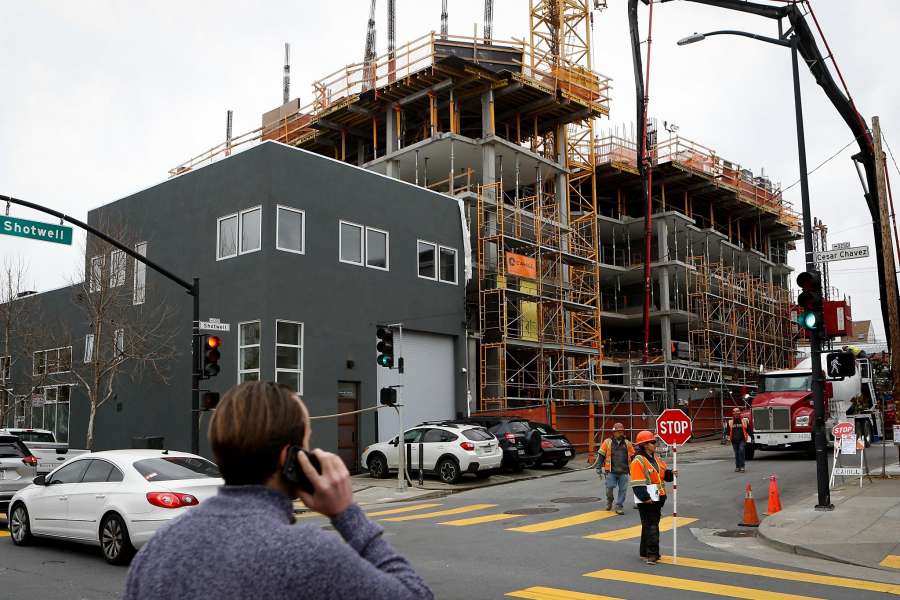 Affordable Housing under construction at Ceasar Chavez and Shotwell streets