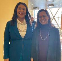 Mayor Breed and Katy Miller, San Francisco's new Juvenile Probation Officer
