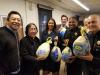 Mayor London Breed and community partners with some of the 4,000 turkeys being distributed to residents in public housing and at non-profit organizations for the 2018 Mayor's Turkey Giveaway.